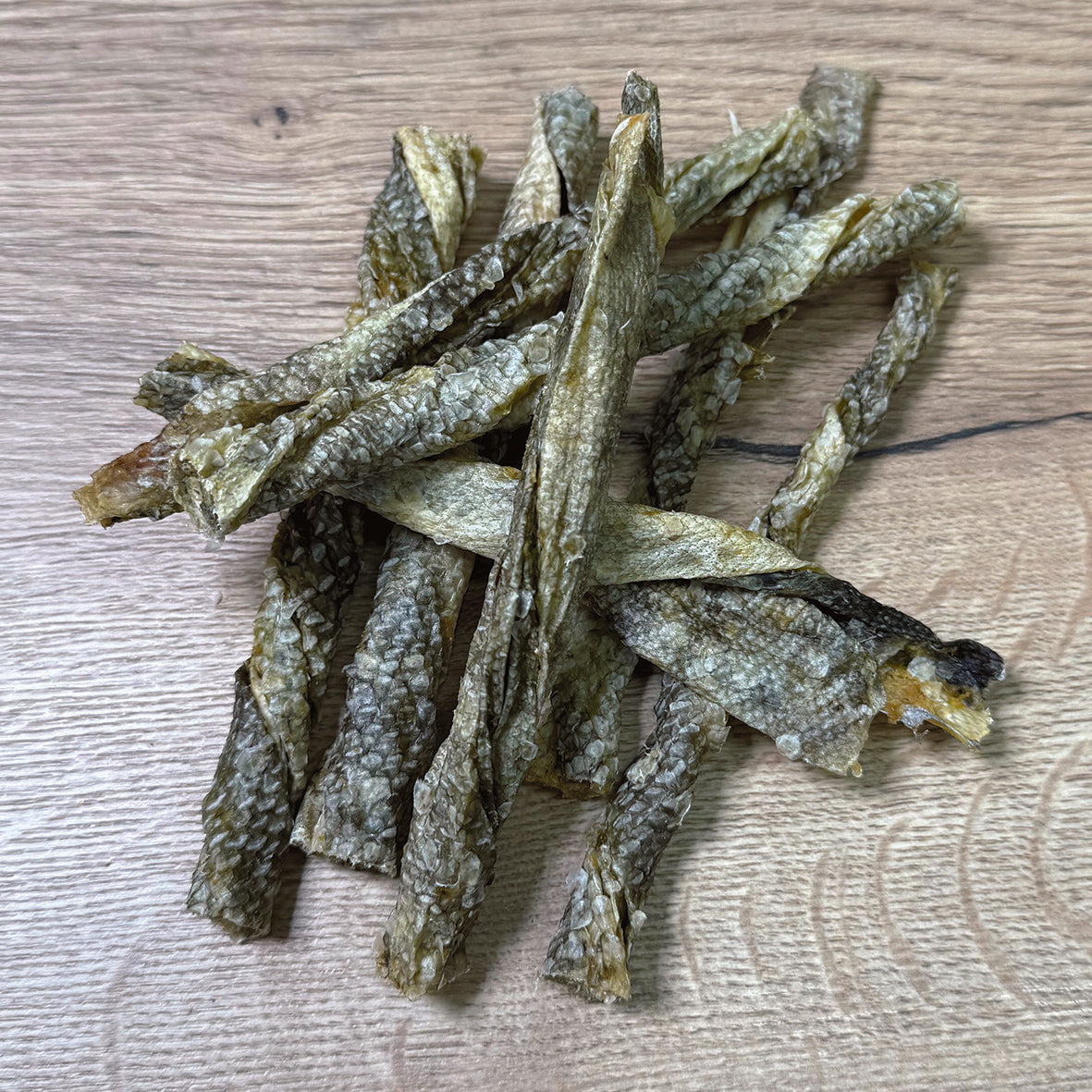 Natural Dried Cod Skin Twists