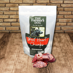 720 Raw Beef Heart Chunks 8x800g ea - min. 800g ea retail pouch