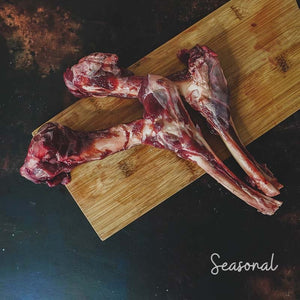 Raw Venison Leg Bones Box - 
9kg
Our wild Meaty Venison Leg Bones are 
